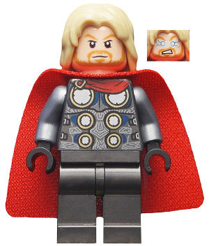 Thor - Spongy Cape with Single Hole, Pearl Dark Gray Legs