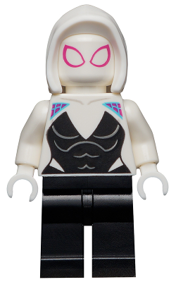 Ghost-Spider / Spider-Gwen (Gwen Stacy) - Black Legs, White Basic Smooth Hood, White Hands