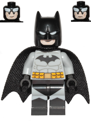 Batman - Light Bluish Gray Suit with Yellow Belt, Black Crest, Mask and Cape (Type 3 Cowl)