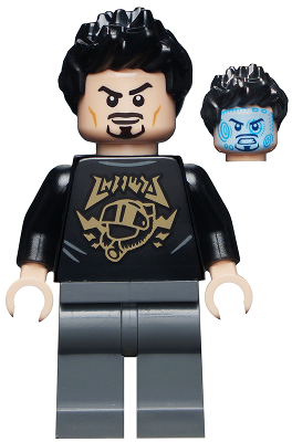 Tony Stark - Black Shirt with Gold Helmet