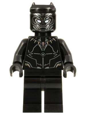 Black Panther - Dark Silver and Dark Bluish Gray Armor Contours
