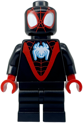 Spider-Man (Miles 'Spin' Morales) - Black Medium Legs, White Spider Logo