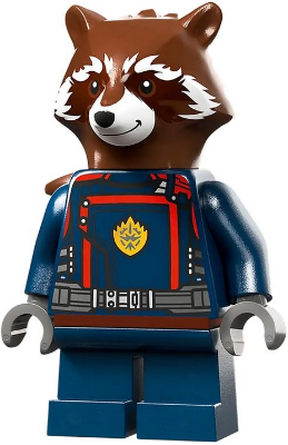 Rocket Raccoon - Dark Blue Guardians Suit, Reddish Brown Head