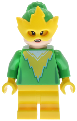 Electro - Bright Green Torso and Hair, Yellow Mask and Medium Legs
