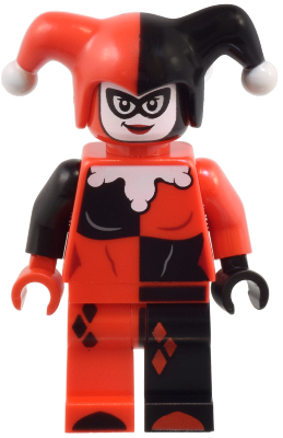 Harley Quinn - Jester's Cap, Black and Red Hands, Rounded Collar