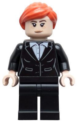 Pepper Potts - Black Suit, Reddish Orange Ponytail