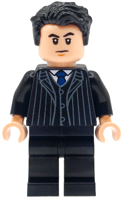 Bruce Wayne - Black Suit with Dark Blue Tie