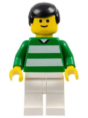 Soccer Player - Green and White Team with Number 7 on Back