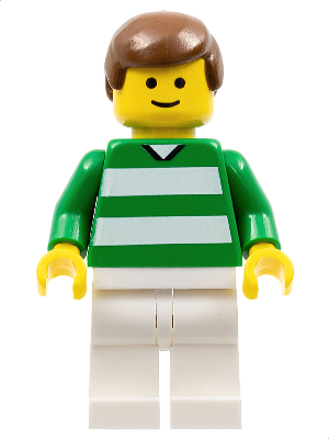 Soccer Player - Green and White Team with Number 10 on Back