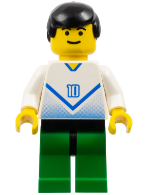 Soccer Player White &amp; Blue Promo Player with Shirt #10