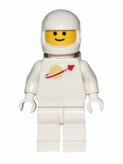 Classic Space - White with Air Tanks and Motorcycle (Standard) Helmet, Logo High on Torso (Second Reissue)