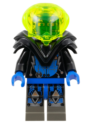 Insectoids Zotaxian Alien - Male, Black and Blue with Silver Circuits, with Armor (Captain Wizer / Captain Zec)