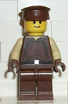 Naboo Security Officer - Brown Uniform, Yellow Head, Police Hat