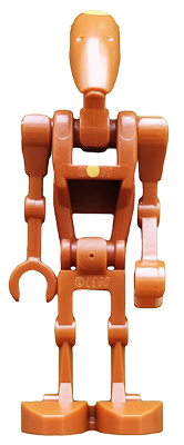 Battle Droid Commander - Dark Orange with Dot, Angled Arm and Straight Arm