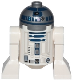 Astromech Droid, R2-D2 - Flat Silver Head, Lavender Dots and Small Receptor