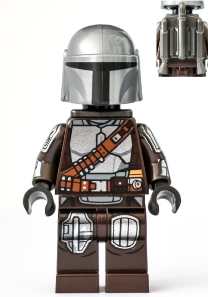 The Mandalorian / Din Djarin / 'Mando' - Silver Beskar Armor, Jet Pack, Plain Head