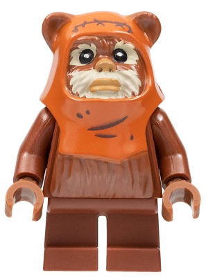 Wicket (Ewok), Printed Dark Orange Hood with Wrinkles