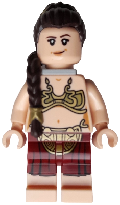 Princess Leia - Jabba Slave Outfit, Dark Brown Braid over Shoulder, Neck Bracket