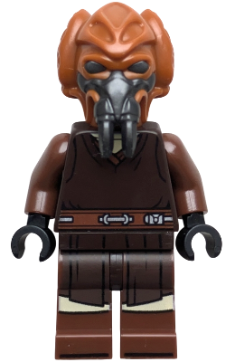 Plo Koon - Dark Brown Robe, Tan Shirt, Printed Legs