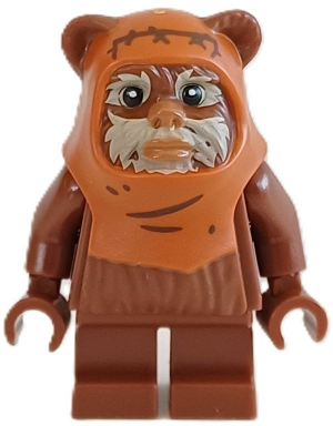 Wicket (Ewok), Molded Dark Orange Hood with Wrinkles