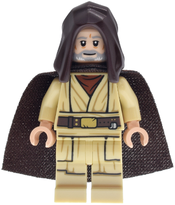 Obi-Wan Kenobi - Old, Dark Brown Hood and Spongy Cape