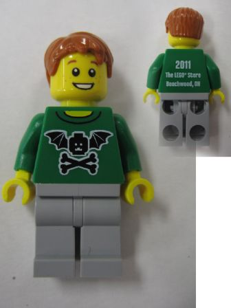 LEGO Brand Store Male, Bat Minifigure Head with Wings and Crossbones - Beachwood, OH