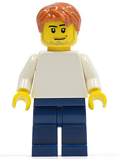 LEGO Brand Store Male, Plain White Torso, Stubble (no back printing) {Sheffield}