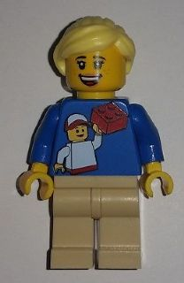 LEGO Brand Store Female, Blue KidsFest Torso, Bright Light Yellow Hair and Tan Legs (no back printing) - LEGO Store at KidsFest