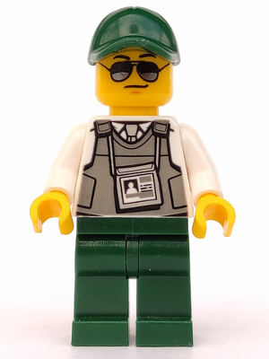 Security Officer - Dark Green Legs, Dark Green Cap with Hole, Sunglasses