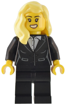 Magician - Female, Black Suit Jacket with White Button Up Shirt, Black Legs, Bright Light Yellow Hair