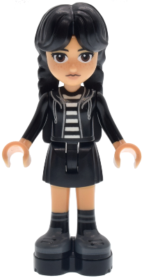 Wednesday Addams - Black Hoodie, Skirt, Platform Soles