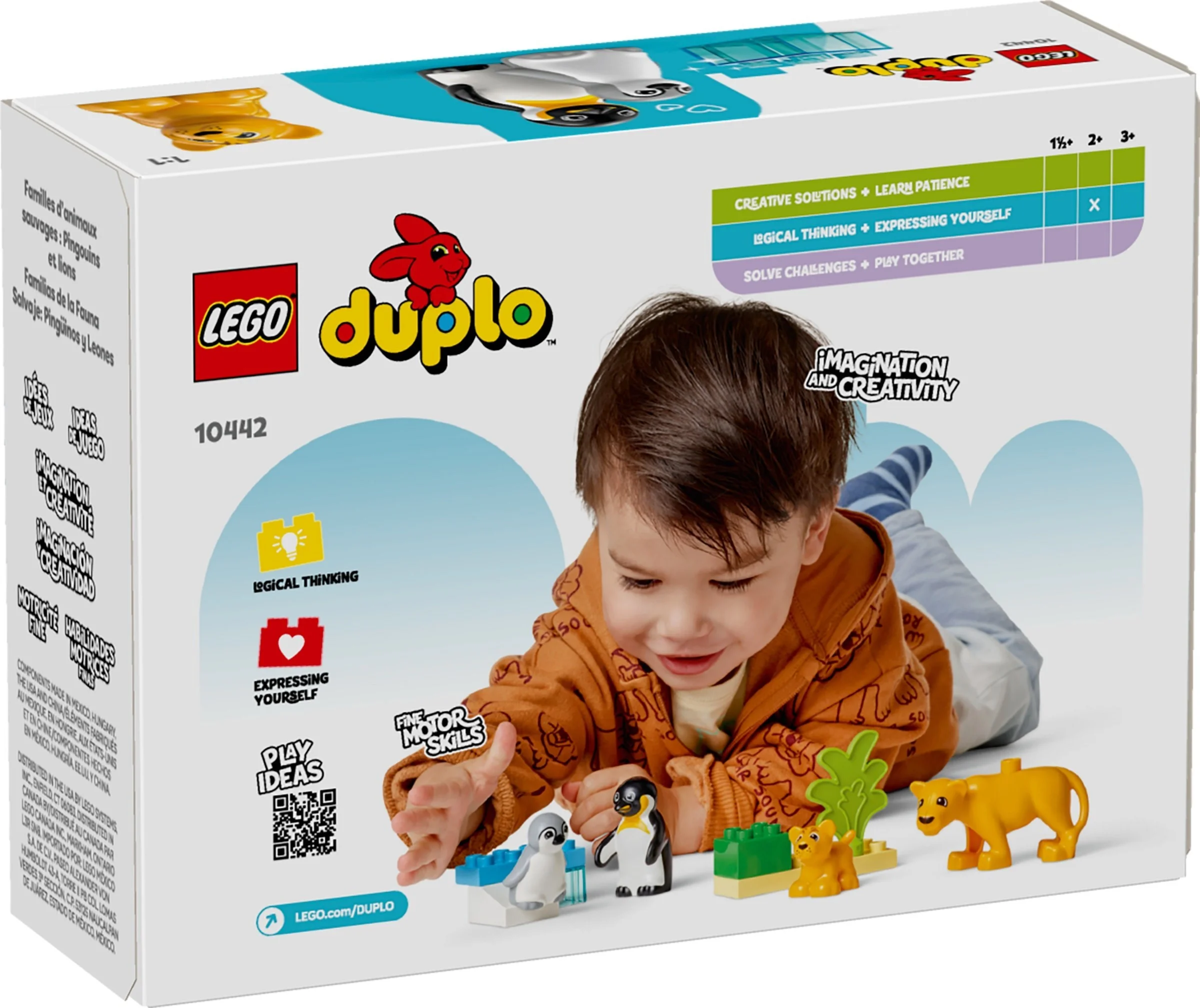 LEGO® 10442 LEGO Duplo Rodziny dzikich zwierząt: pingwiny i lwy - zdjęcie 1