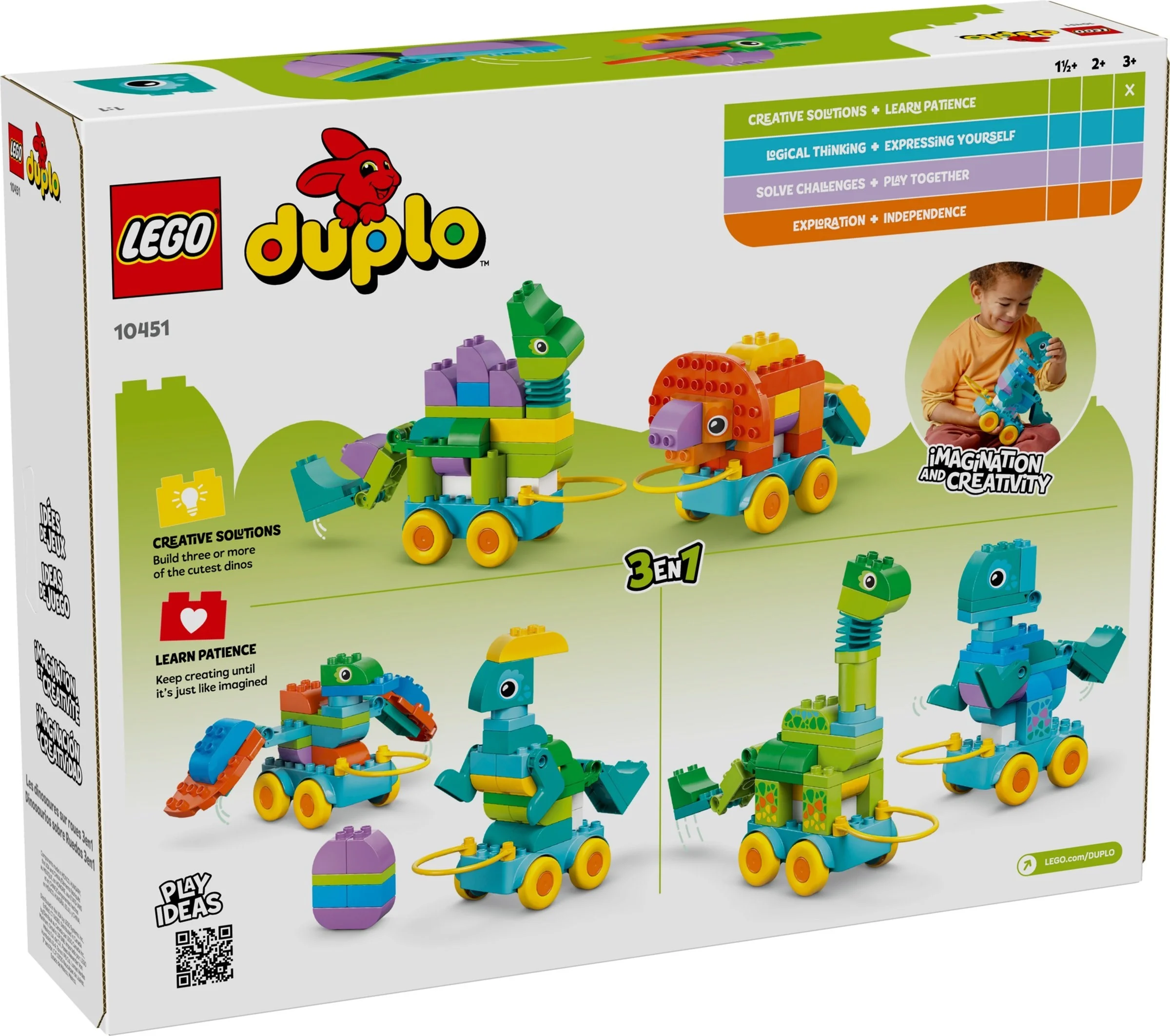 LEGO® 10451 LEGO DUPLO 3 w 1 Dinozaury na kółkach - zdjęcie 2
