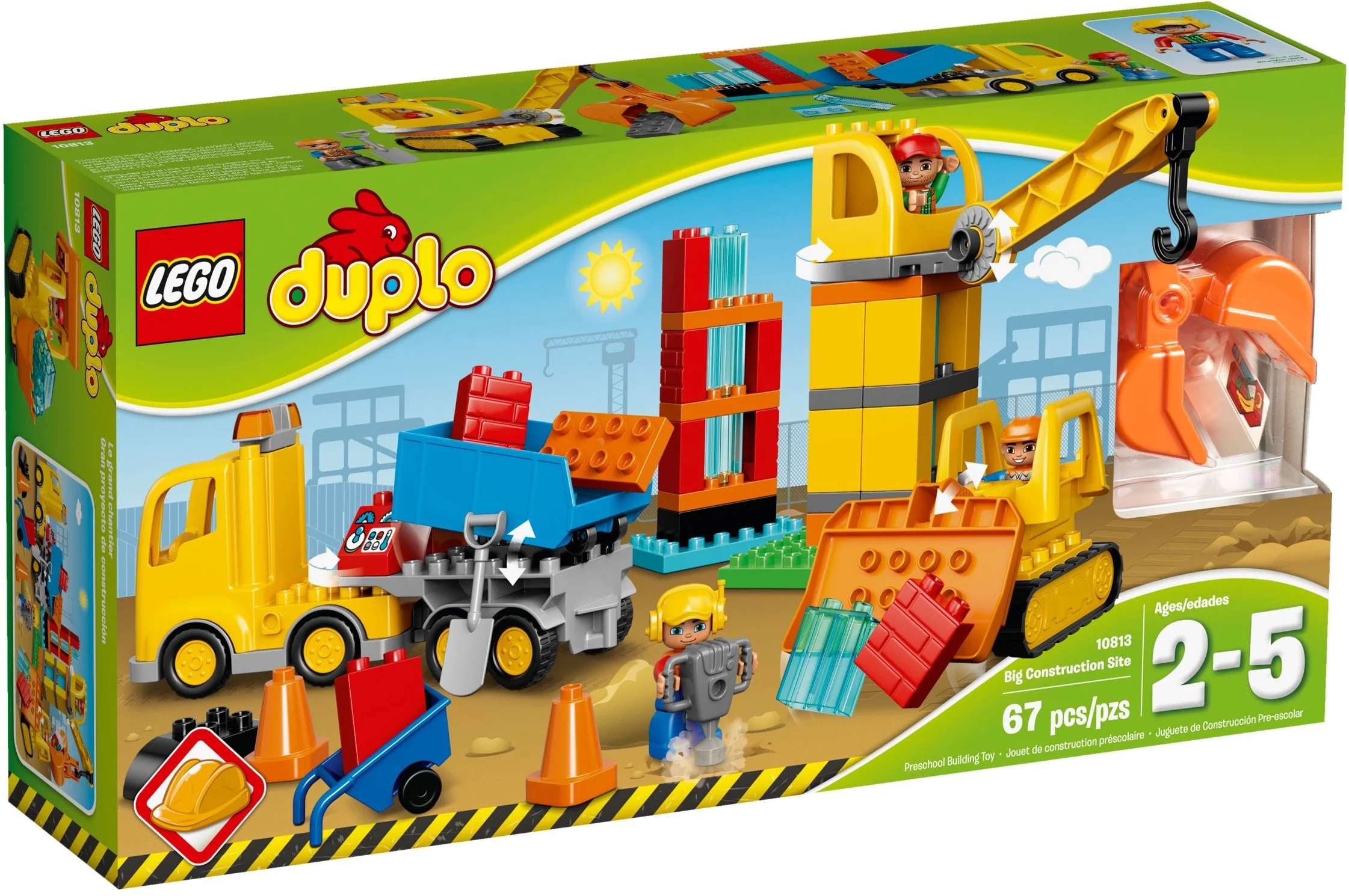 LEGO® 10813 Duplo Wielka Budowa Wywrotka Dźwig - zdjęcie 1