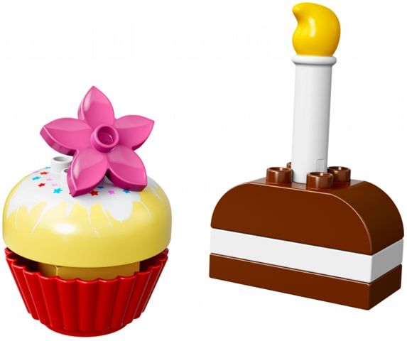 LEGO® 10850 klocki Urodzinowy Tort Lego Duplo Urodziny świeczka pączek ciastko - zdjęcie 1