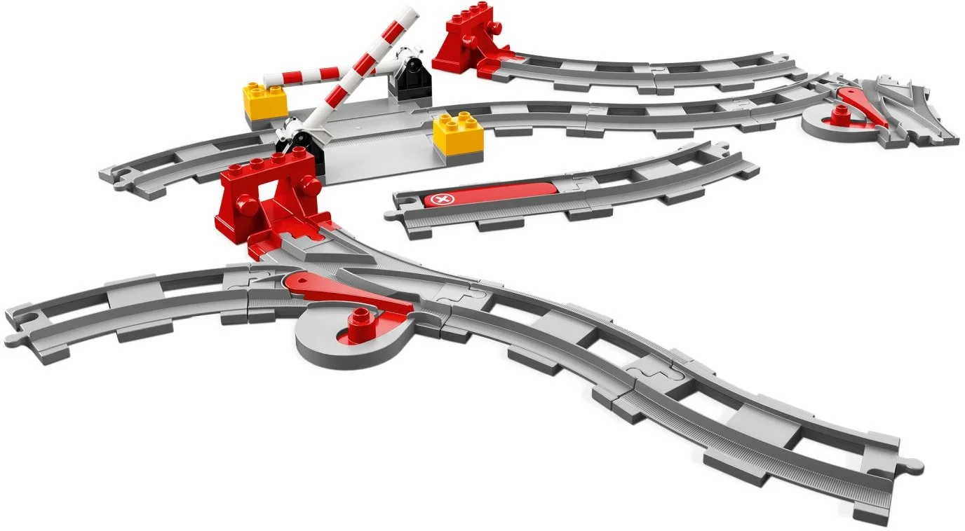 LEGO® 10882 Duplo Tory Kolejowe Zwrotnice Przejazd Szlaban Bocznica - zdjęcie 3