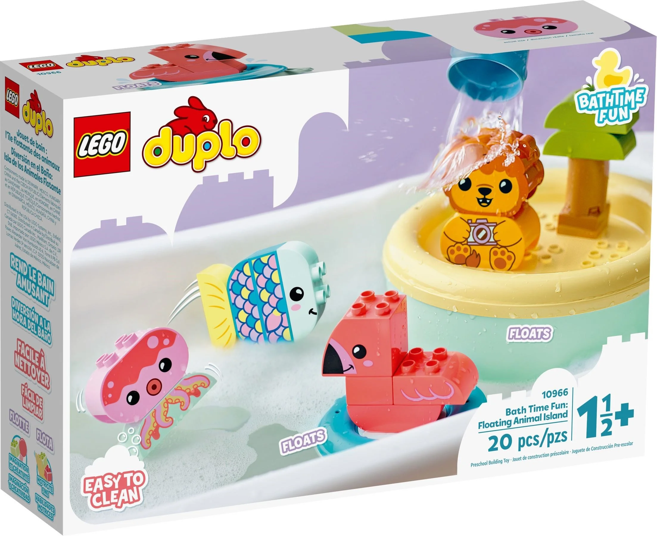 LEGO® 10966 LEGO DUPLO Zabawa w kąpieli: pływająca wyspa ze zwierzątkami - zdjęcie 1