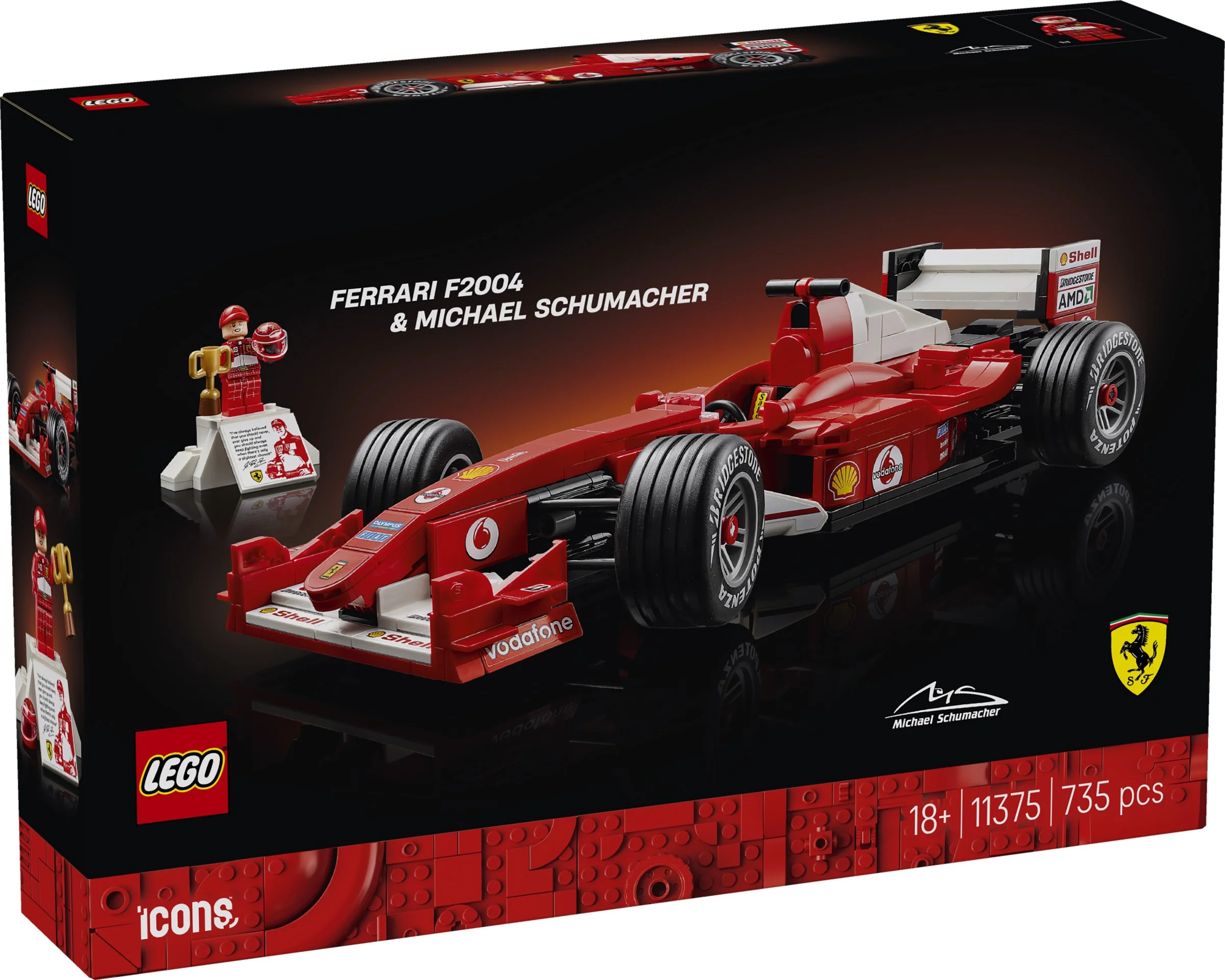 LEGO® 11375 Klocki Lego Icons Ferrari F2004 i Michael Schumacher - zdjęcie 3