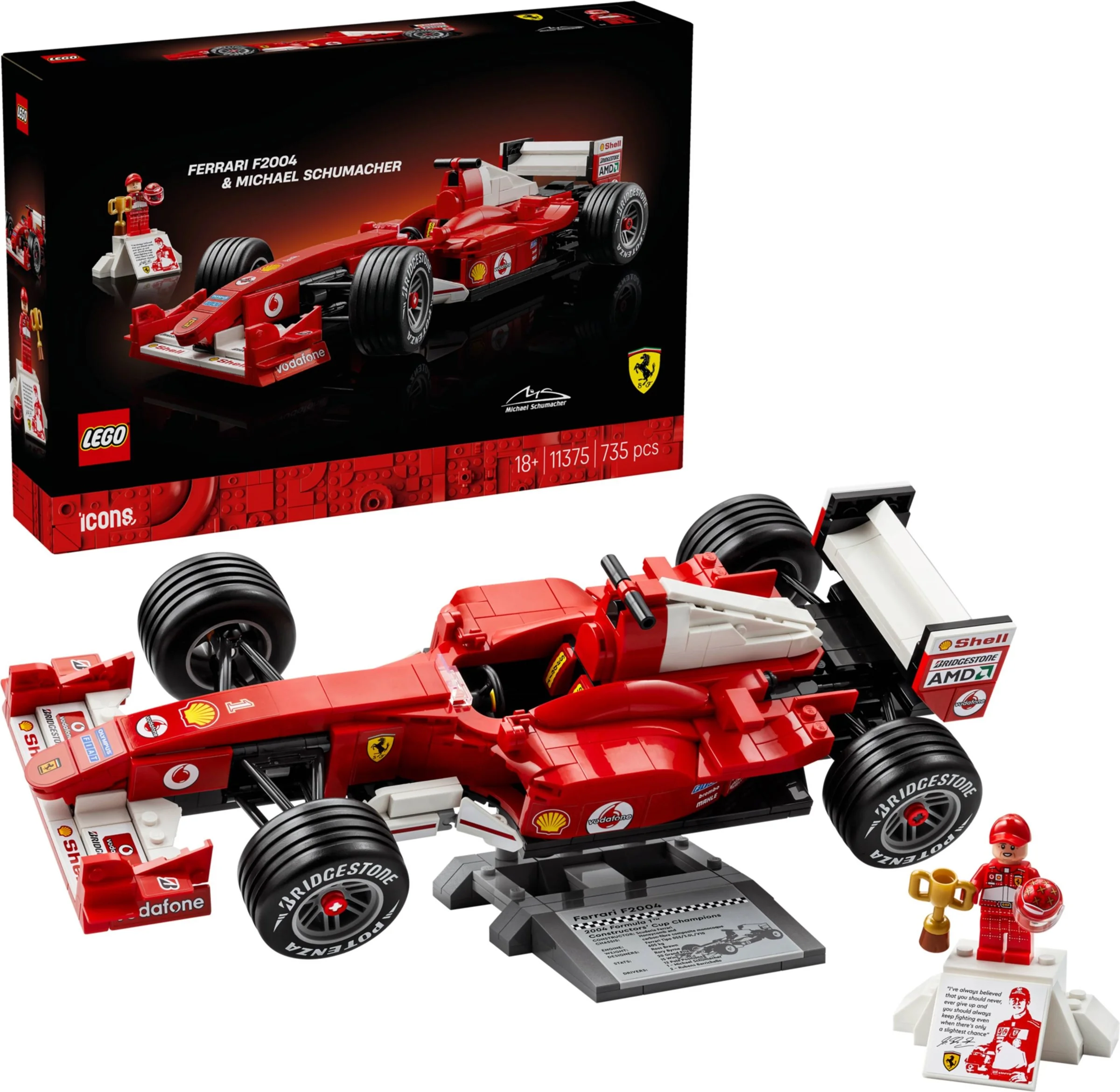 LEGO® 11375 Klocki Lego Icons Ferrari F2004 i Michael Schumacher - zdjęcie 1