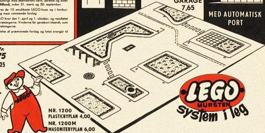 LEGO® 1200M LEGO Town Plan Wooden Board