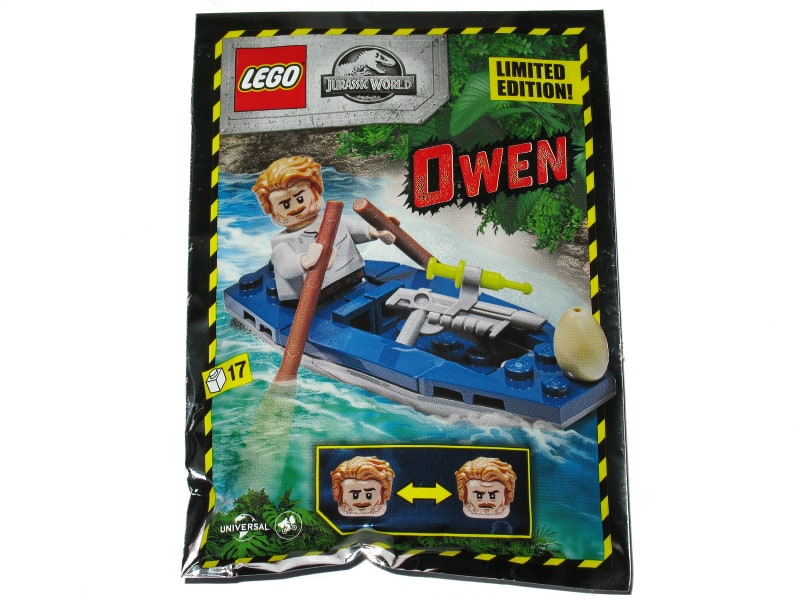 Owen w kajaku saszetka klocki minifigurka