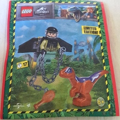 Zestaw Lego Jurassic World Minifigure Polybag Jetpack Ranger Raptor #
