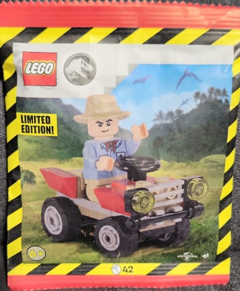 Zestaw Lego Jurassic World Minifigure Polybag Alan Grant with Quad #