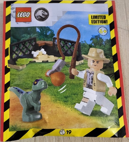 Zestaw Lego Jurassic World Minifigure Polybag Rob Muldoon Raptor #