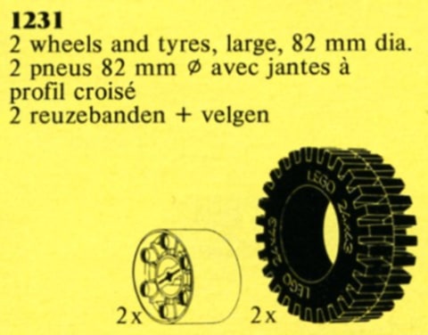 LEGO® 1231 X-Large Tires & Hubs - zdjęcie 1