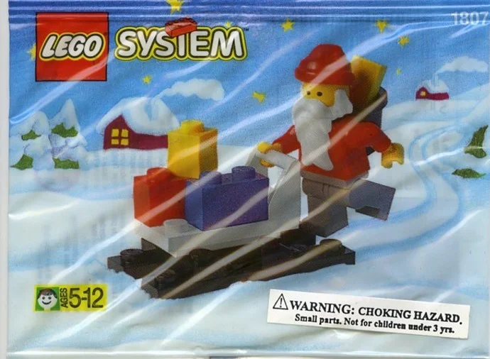 Lego System Święty Mikołaj polybag Misb 1995 mikołajki choinka