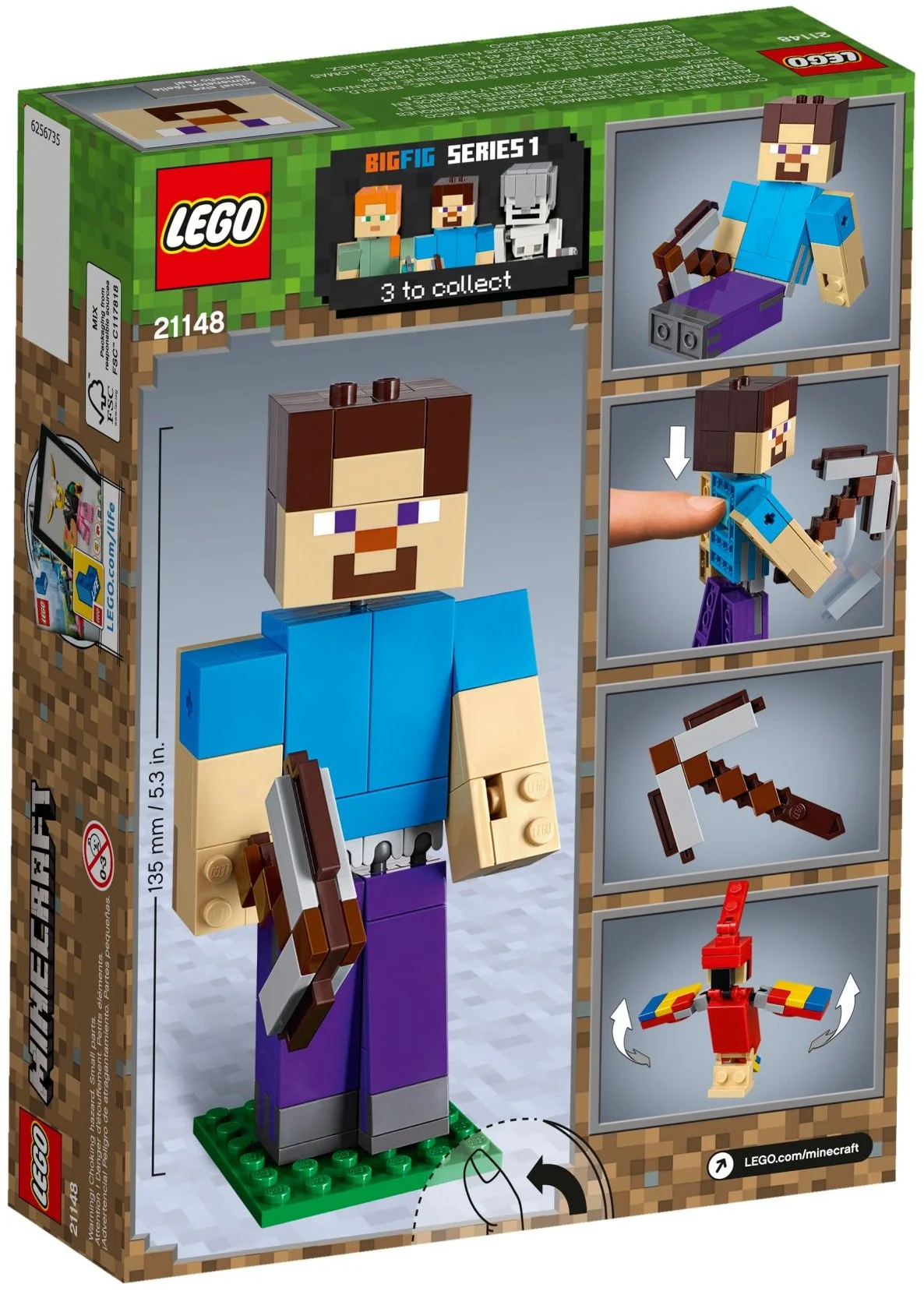 LEGO® 21148 Minecraft BigFig - Steve z papugą - zdjęcie 5