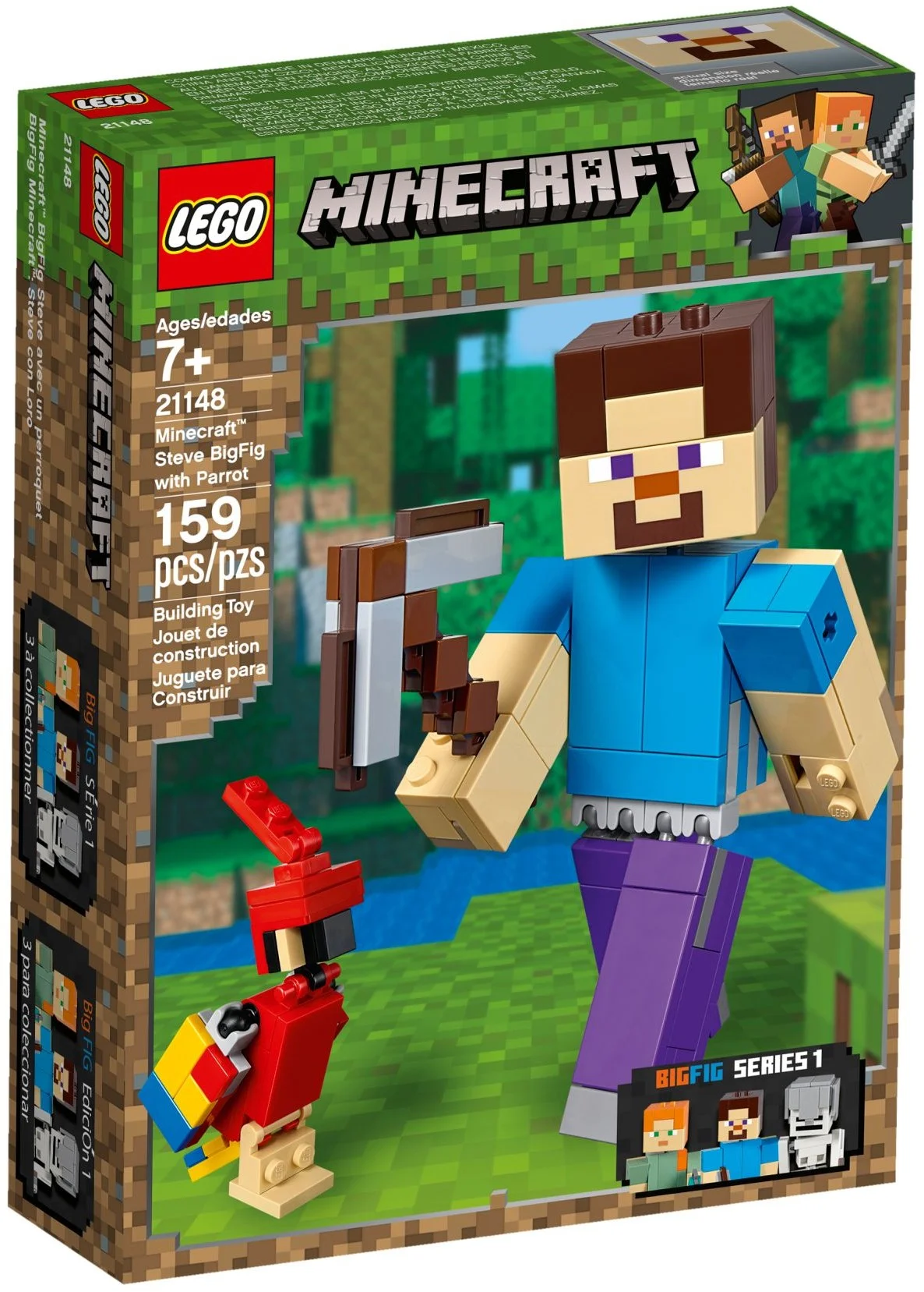 LEGO® 21148 Minecraft BigFig - Steve z papugą - zdjęcie 1