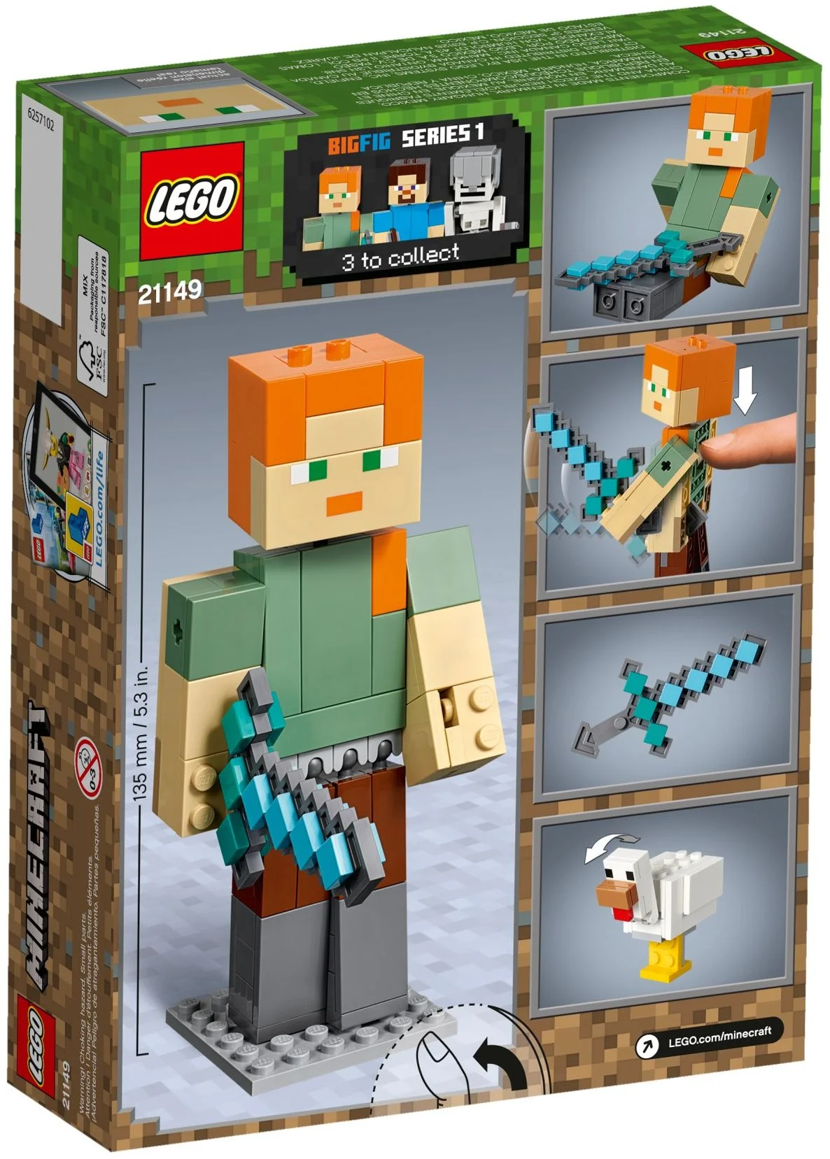 LEGO® 21149 Minecraft BigFig - Alex z kurczakiem - zdjęcie 5