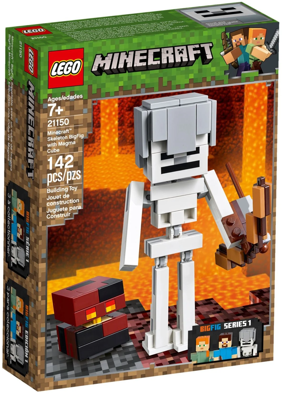 LEGO® 21150 Minecraft BigFig — szkielet z kostką magmy - zdjęcie 2